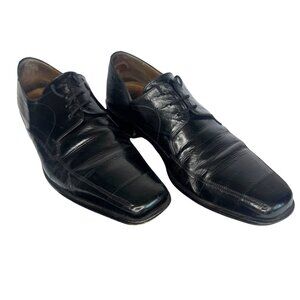 Mezlan Mens Black Leather Lace Up Dress Shoes Spain Size US 11.5 With Dust Bags